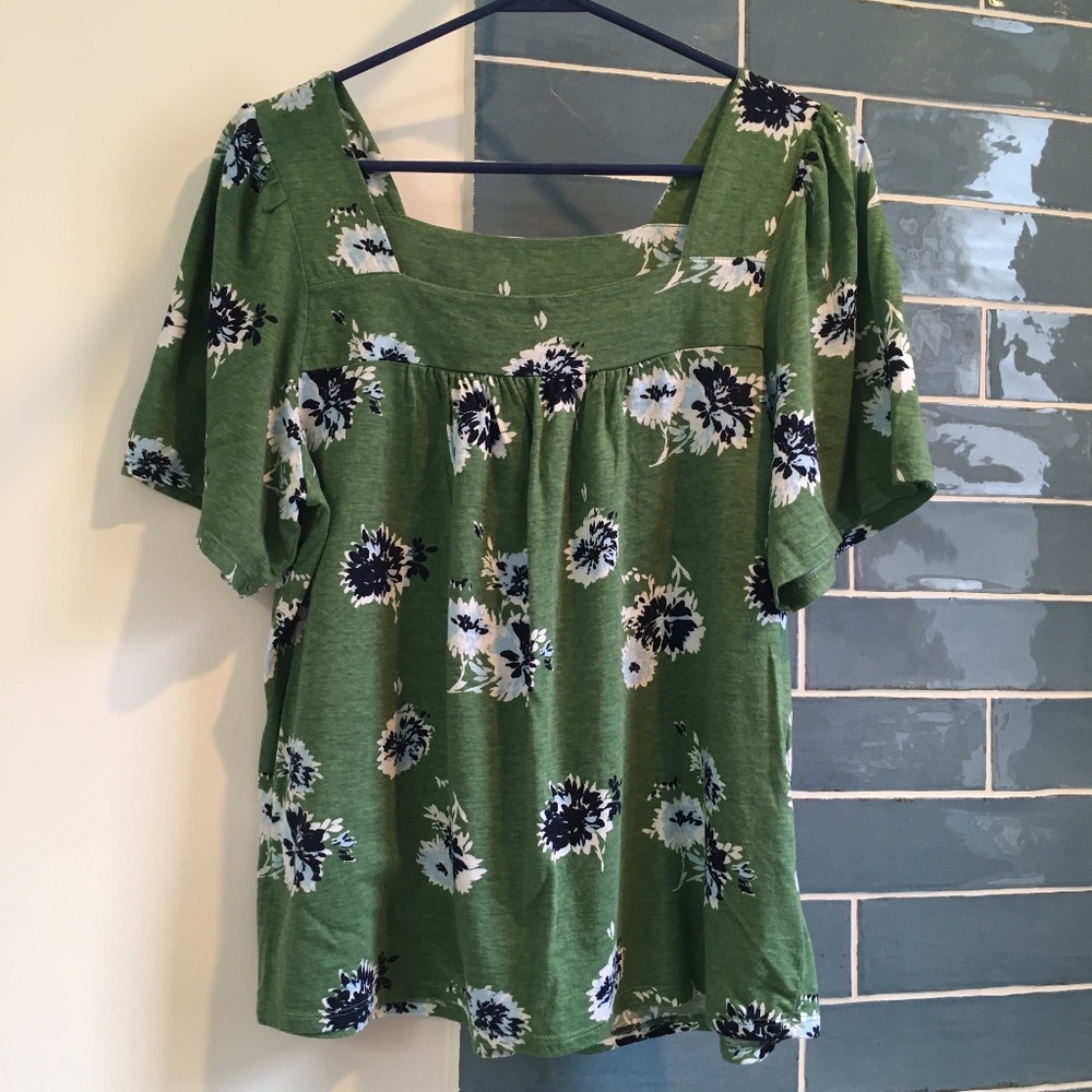 Lucky Brand Square-Neck Top L NWOT